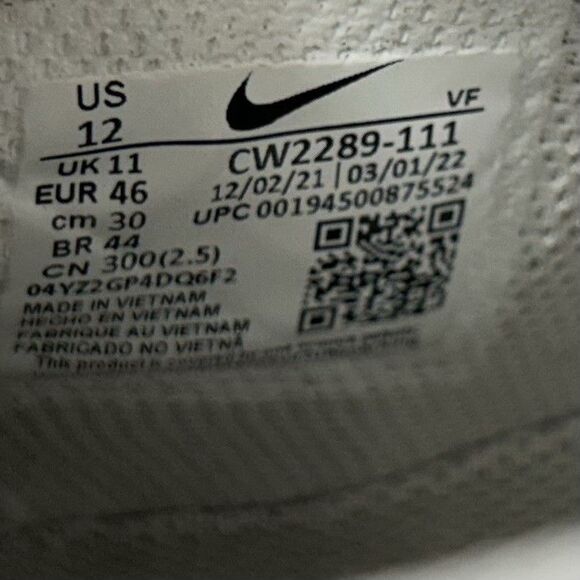 Nike Air Force 1 Mid \'07 CW2289-111 Mens Size 11 Triple White Basketball Shoes main image 5